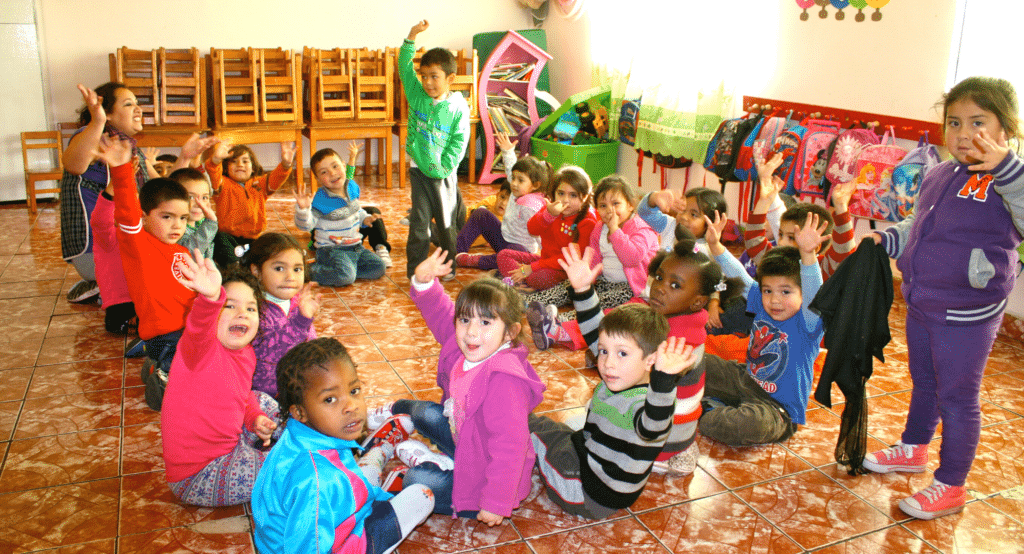 Kinder in der Kindertagesstätte in La Victoria Chile