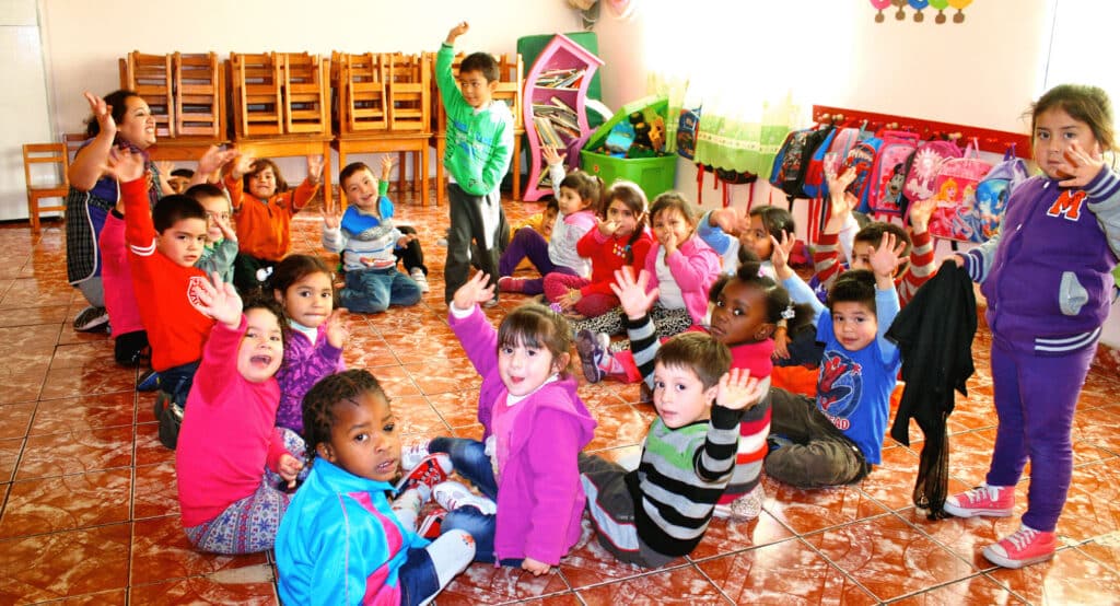 Kinder in der Kindertagesstätte in La Victoria Chile